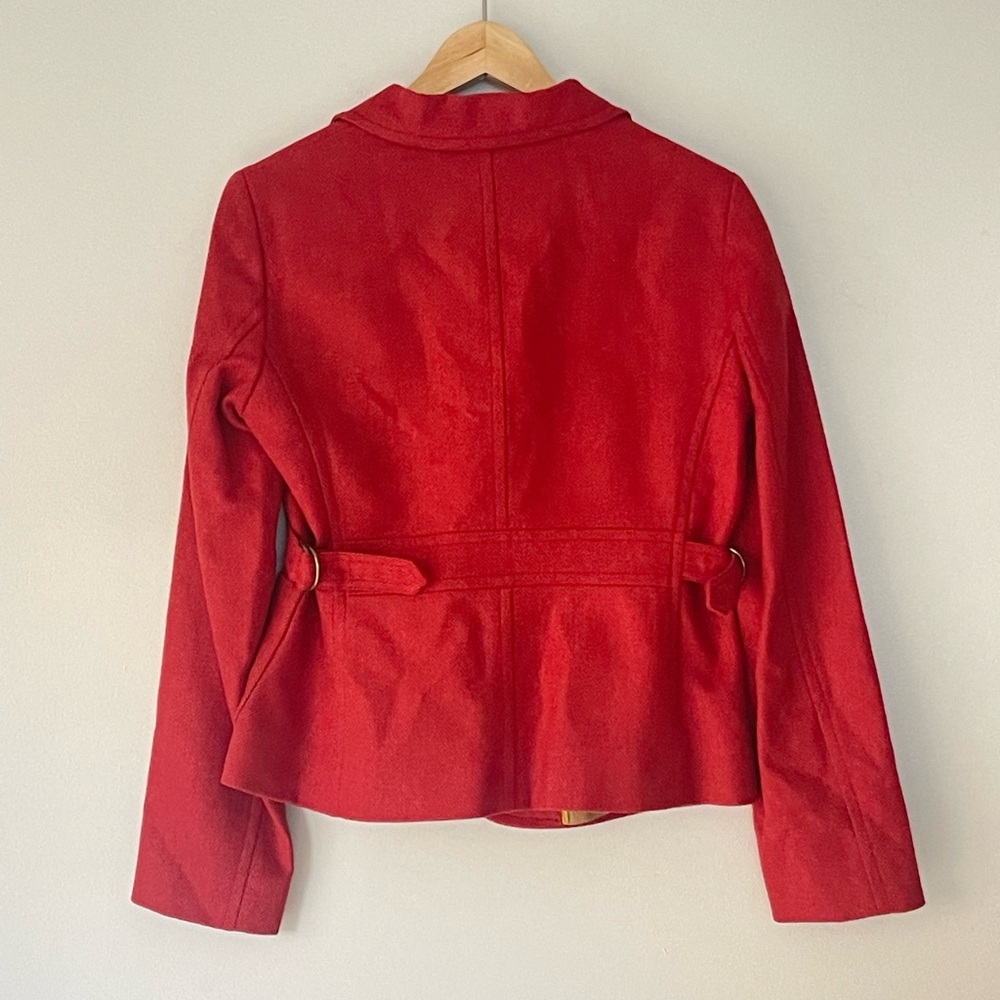 Red Wool Blazer - J. Crew By Robert Noble Lined Scottish View 2